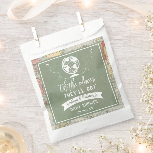 "Oh, die Orte, an die sie gehen werden!" Reisekart Geschenktütchen (Ausgeschnitten)