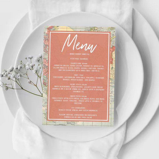 "Oh, die Orte, an die sie gehen wird!" Reisekarte  Menükarte (Von Creator hochgeladen)