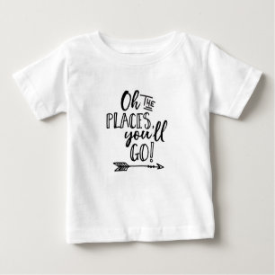 Oh, die Orte, wo man Typografie Kinder T - Shirt