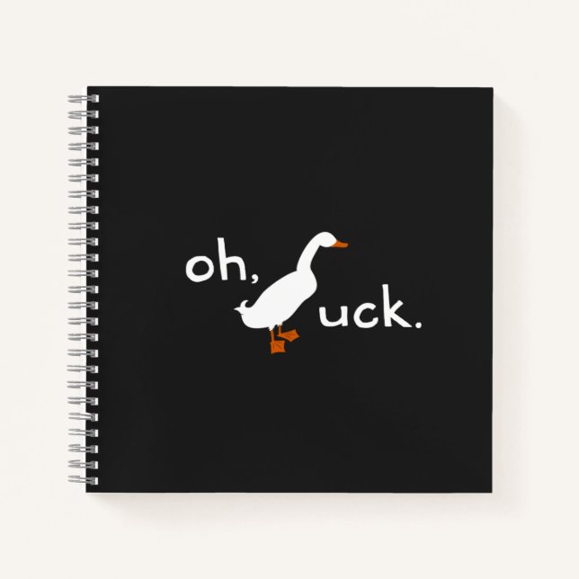 Oh Duck Notebook Notizbuch (Vorderseite)