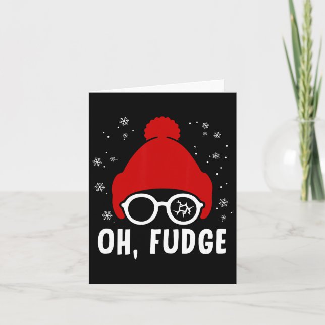 Oh ein Fudge Funny Funny Weihnachts-Sprichwort Vin Karte (Vorderseite)