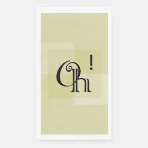 Oh! Elegante moderne Typografie Geburtstagsfeier Serviette
