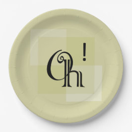 Oh! Elegante, moderne, überragende, gelbe Geburtst Pappteller