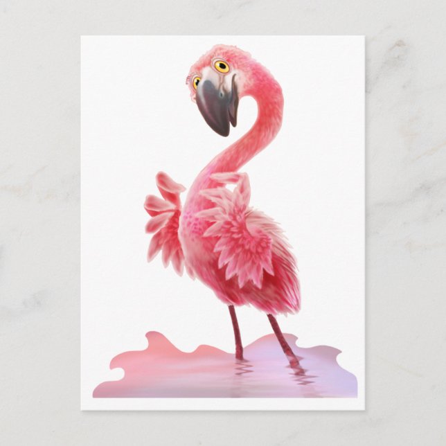 Oh, Flamingo! Postkarte (Vorderseite)