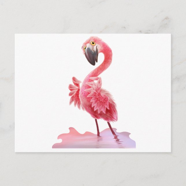 Oh, Flamingo! Postkarte (Vorderseite)