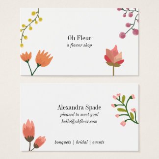 Oh Fleur Blume Shop Business Card