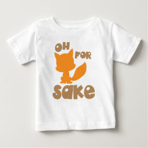 Oh, Fox Sake, Fox Silhouette, Woodland Animal. Baby T-shirt