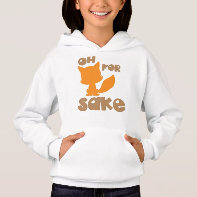Oh, Fox Sake, Fox Silhouette, Woodland Animal. Hoodie (Vorderseite)