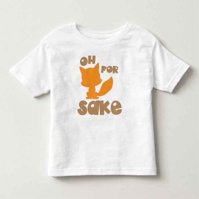 Oh, Fox Sake, Fox Silhouette, Woodland Animal. Kleinkind T-shirt (Vorderseite)