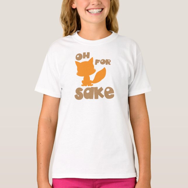 Oh, Fox Sake, Fox Silhouette, Woodland Animal. T-Shirt (Vorderseite)