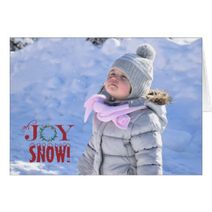 Oh Freude gefaltete Foto-Feiertags-Karte