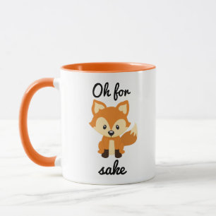 "Oh für Fox-Grund-" - orange Wecker-kombinierte Tasse