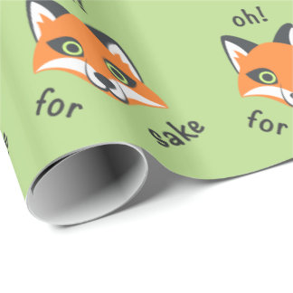 Oh! Für Fox-Grundphrase Emoji Cartoon Geschenkpapier