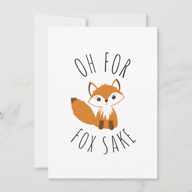 Oh für Fox Sake Feiertagskarte (Vorderseite)