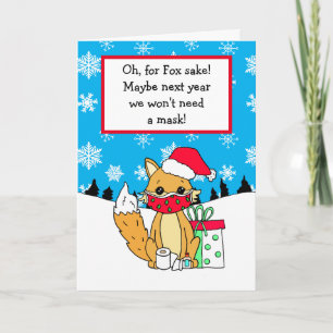 Oh für Fox Sake, Funny Christmas Card Karte
