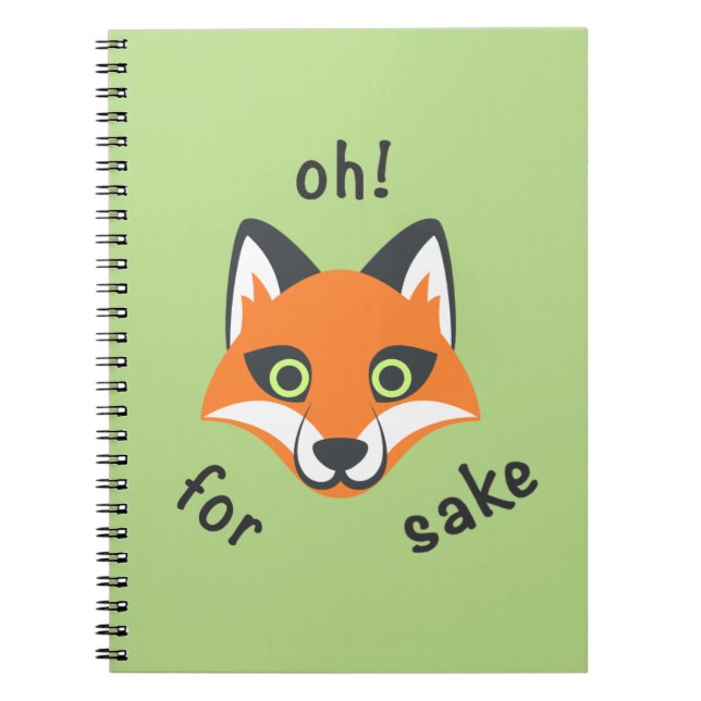 Oh! Für Fox Sake Phrase Emoji Cartoon Notizblock (Vorderseite)