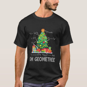 Oh Geometree Geometry Funny Math Puns Weihnachten T-Shirt