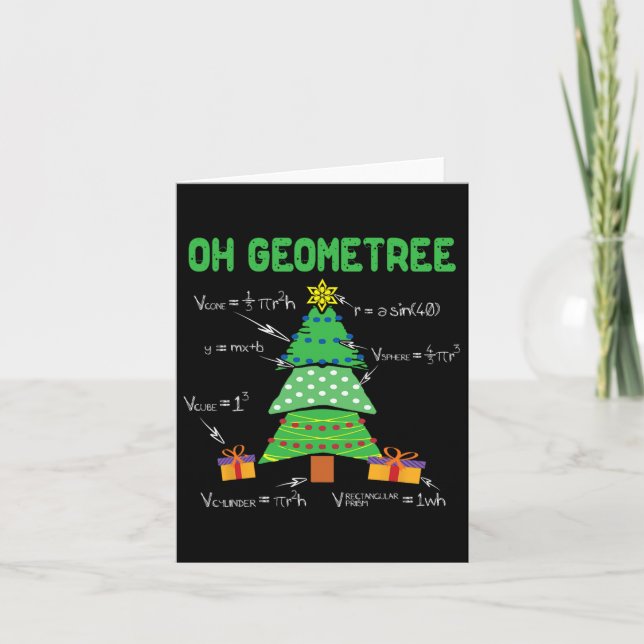 Oh Geometree Geometry Math Science Lehrer Christm Karte (Vorderseite)