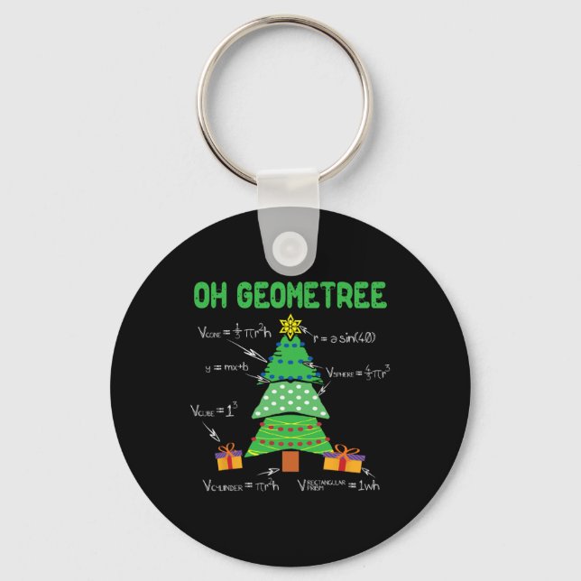 Oh Geometree Geometry Math Science Lehrer Christm Schlüsselanhänger (Vorderseite)