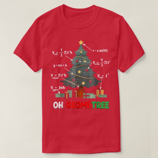 Oh-Geometree Geometry Math Science Teacher Christm T-Shirt (Design vorne)