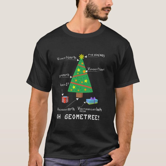 Oh Geometree Shirt Geometry Weihnachtsbaum Funny m (Vorderseite)