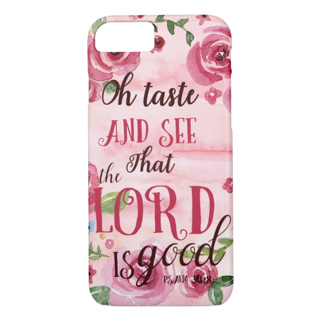Oh Geschmack und sehen, dass der Herr ist gut Psal Case-Mate iPhone Hülle (Rückseite)
