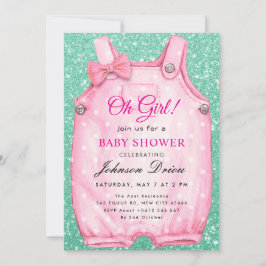 Oh Girl Baby Shower – Kinderkleidung Thema Einladung