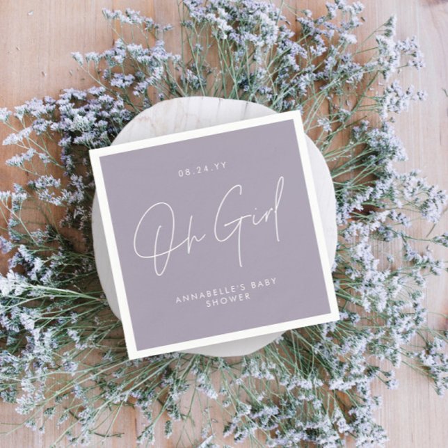 oh Girl Duschskript lilac lila elegant Serviette (Von Creator hochgeladen)