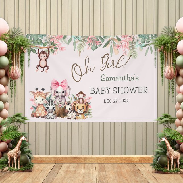 Oh Girl Jungle Safari Baby Duschbanner Banner (Von Creator hochgeladen)
