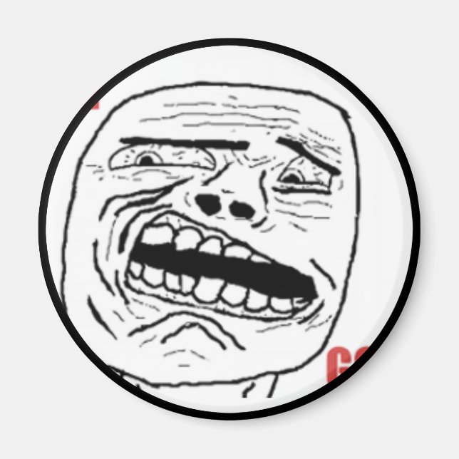 Oh Gott Comic Gesicht Magnet (Vorne)