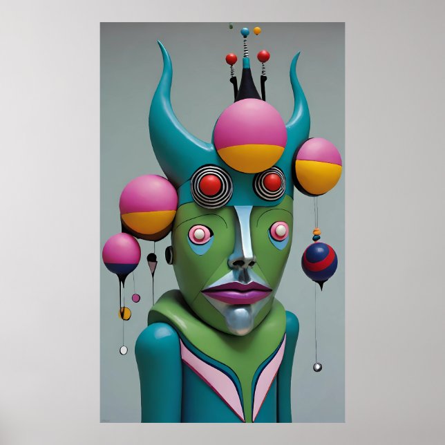 Oh Gott, du Teufel - Ken Gage Surreal Art Poster (Vorne)