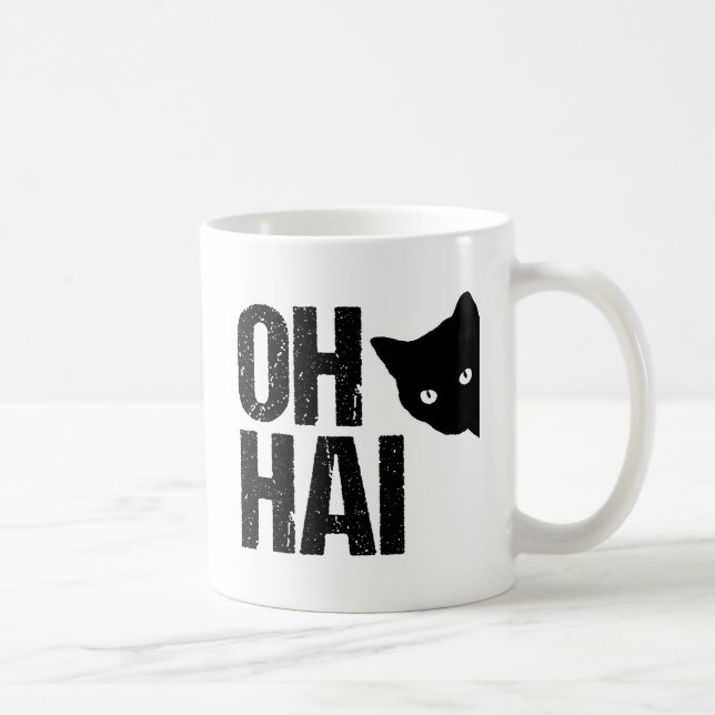 Oh Hai Funny Cat Tasse (Rechts)