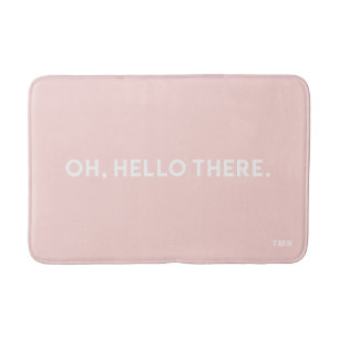 Oh Hallo da Typografie Blush Pink Monogram Badematte