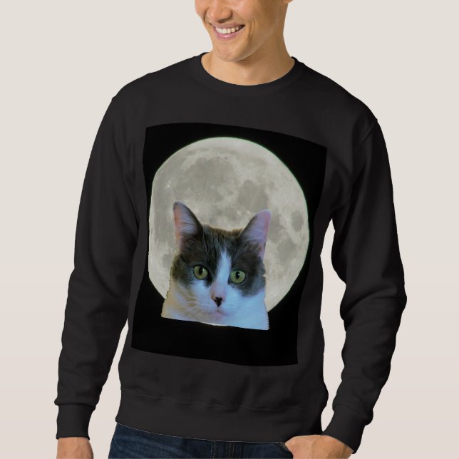 Oh, hallo Miezekatze und der Vollmond Sweatshirt (Vorderseite)