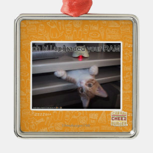 oh hallo verbesserte ich Ihr RAM Silbernes Ornament