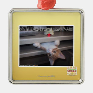 oh hallo verbesserte ich Ihr RAM Silbernes Ornament