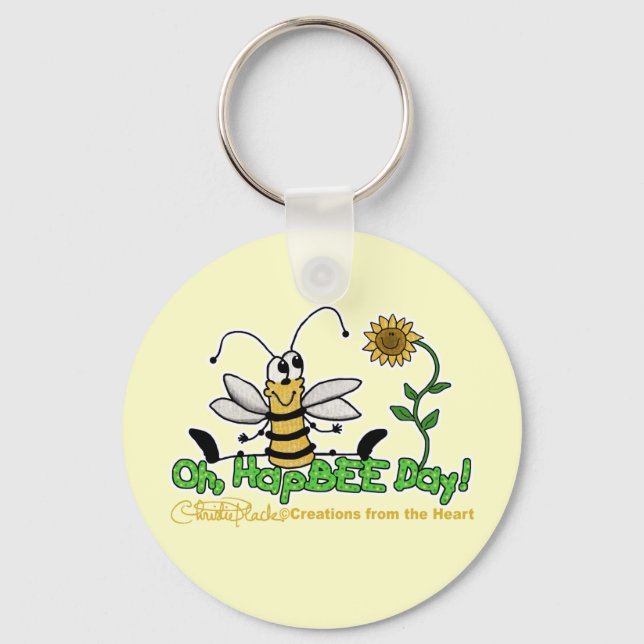 Oh HapBee Day Schlüsselanhänger (Vorderseite)