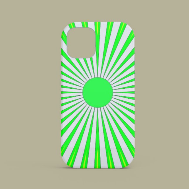 Oh Happy Day Monogram Green Sunburst Case-Mate iPhone Hülle (Von Creator hochgeladen)
