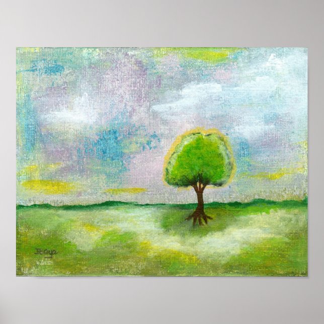 Oh Happy Day Print Poster aus dem Original Malerei (Vorne)