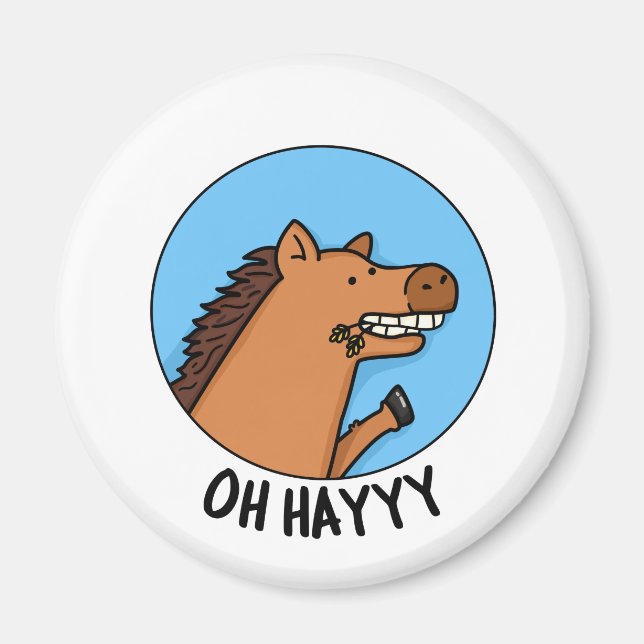 Oh Hayyy Funny Horse Pub Magnet (Vorne)