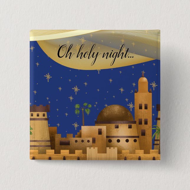 Oh Heilige Nacht Bethlehem Button (Vorderseite)