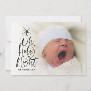 Oh, heilige Nacht   Holiday Birth Ankündigung Foto