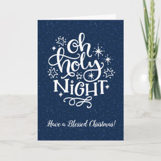 Oh, Heilige Nacht Personalisierte Weihnachtskarte Karte