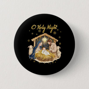 Oh Heilige Nacht Religiöse Weihnachtskrippen F Button