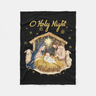 Oh Heilige Nacht Religiöse Weihnachtskrippen F Fleecedecke