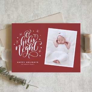 Oh Heilige Nacht Script Red Baby Foto Weihnachten