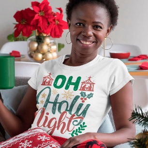 Oh Heilige Nacht Weihnachtsfeiertag dekorativ T-Shirt