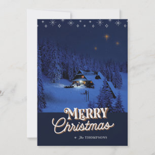 Oh Heilige Nacht Weihnachtsfoto-Karte Feiertagskarte