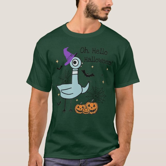 Oh Hello Halloween Pigeon Spooky Seasoneachers boy T-Shirt (Vorderseite)
