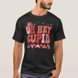 Oh Hey Cupid Retro Groovy Valentinstag-Paar M T-Shirt